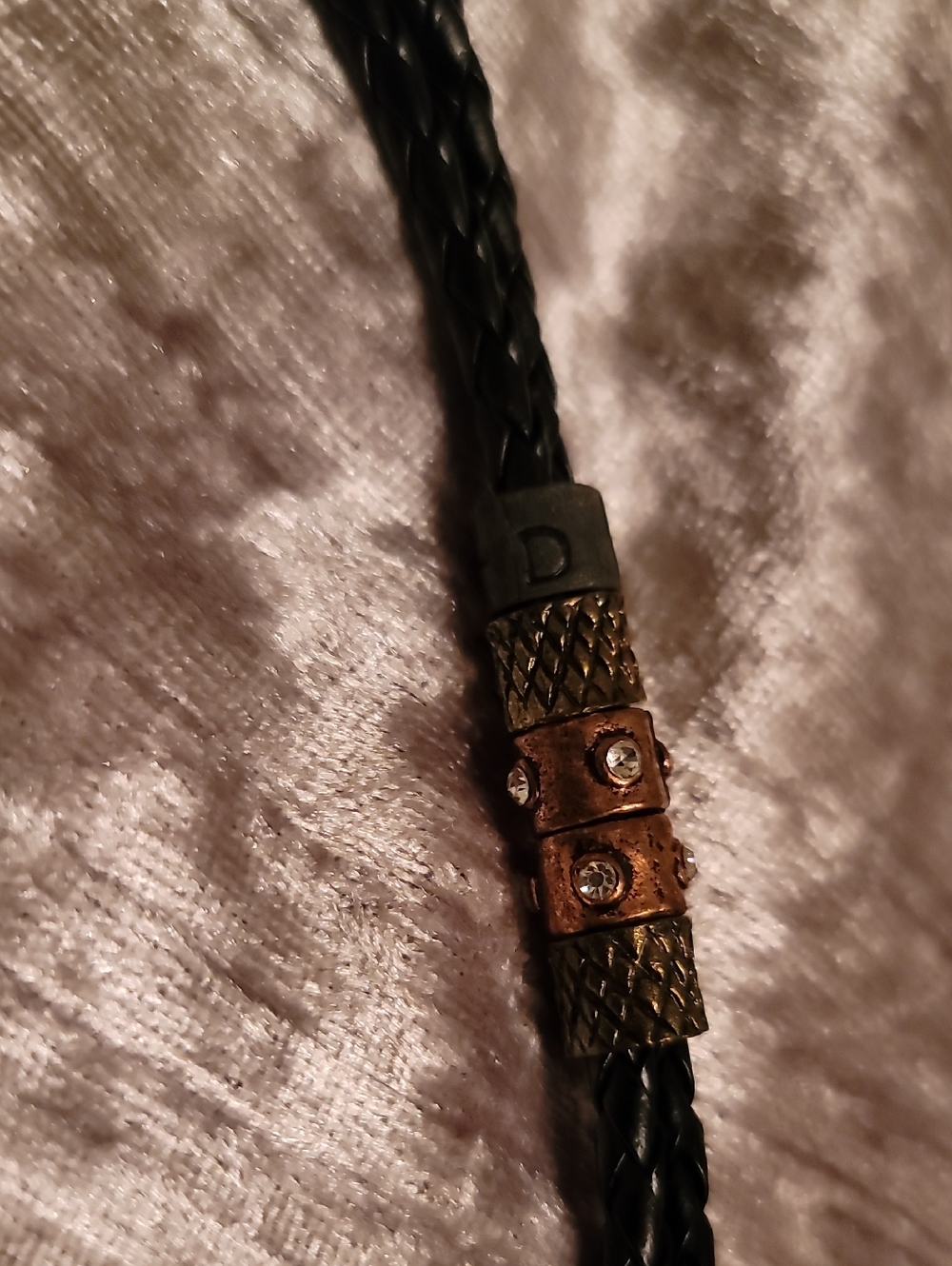 NWOT Diesel Men's Black Braided Leather Necklace